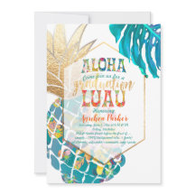 PixDezines Aloha Ananás/Teal/Graduação Luau