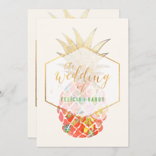 Convite PixDezines Aloha Havaiana Pineanases/DIY Backgroun