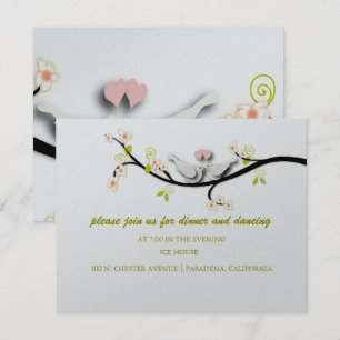 Convite PixDezines ama pombas/cor de fundo diy