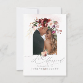Convite PixDezines Amor de Outono H2 Marsala Flores Vermel