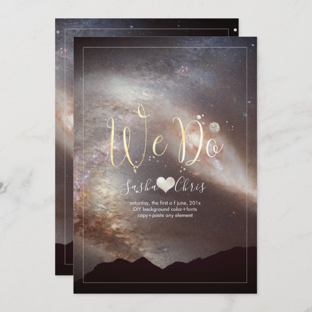 Convite PixDezines Andromen Via Látea/Espaço NASA (Frente/Verso)