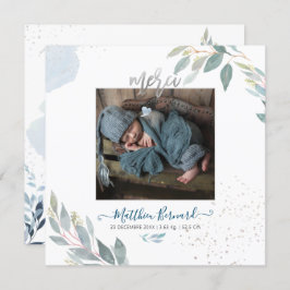 Convite PixDezines Aquarelle Faire-part de NaissanceGarçon