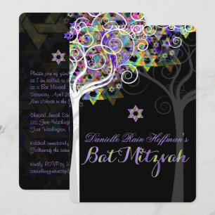 Convite PixDezines árvore da vida Bat Mitzvah