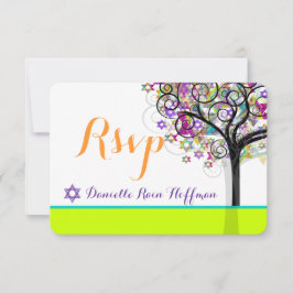 Convite PixDezines árvore da vida Bat Mitzvah/fundo diy