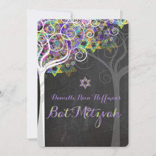 Convite PixDezines árvore da vida Bat Mitzvah/lousa