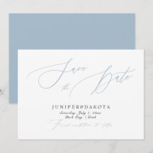 PixDezines Azul Empoeirado Moderno Script Salve a
