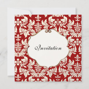 Convite PixDezines Barroco 1 / Vermelho