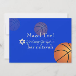 Convite ✡ PixDezines Basquetebol Bar Mitzvah/DIY Cor