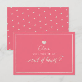 Convite PixDezines Blush+Coral Iridescente, Madrinha de ca