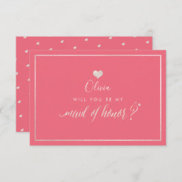 Convite PixDezines Blush+Coral Iridescente, Madrinha de ca