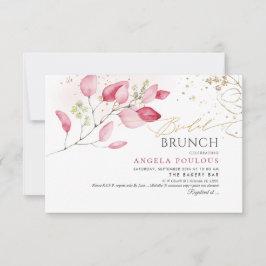 Convite PixDezines Blush Gum Eucalyptus Bridal Brunch