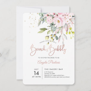 Convite PixDezines Blush Gum Eucalyptus Brunch+Borracha