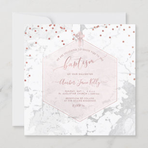 Convite PixDezines Blush Honeycomb Baptism