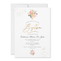 PixDezines Blush Pink Watercolor Rosas Batismo