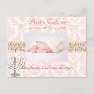 Convite PixDezines brit shalom/quadrado+estrelas/diy cor