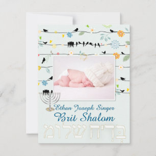 Convite PixDezines brit shalom/quadro+estrelas/cor diy