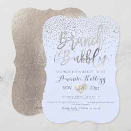 Convite PixDezines Brunch N Bubble/Silver Confetti
