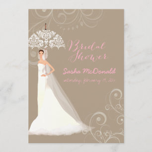 Convite PixDezines chuveiro de noiva / guarda-chuva de ren