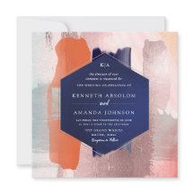 PixDezines Color Block Arte Moderna Coral Rosa Nav