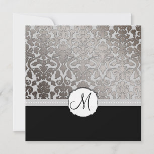 Convite PixDezines Damask Platinum/DIYcolor