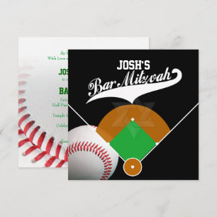 Convite PixDezines ✡ Diamante de Beisebol/ Bar Mitzvah