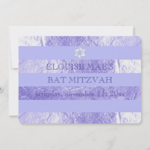 Convite PixDezines DIY color/faux foil stripes bat mitzvah