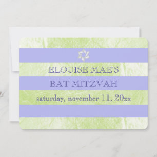 Convite PixDezines DIY color/faux foil stripes bat mitzvah