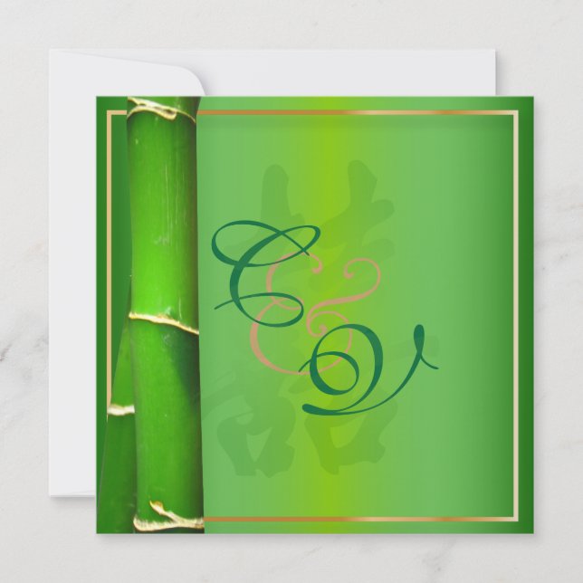 Convite PixDezines Dupla felicidade+bambu (Frente)