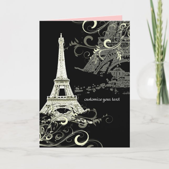Convite PixDezines EIFFEL TOWER INVITATIONS/DIY BACKGROUND (Frente)