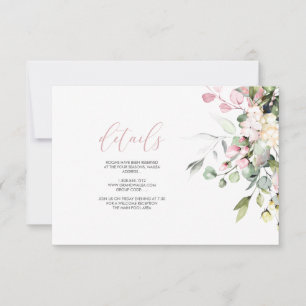 Convite PixDezines Elegante Rosa Choque Eucalipto DETALHES