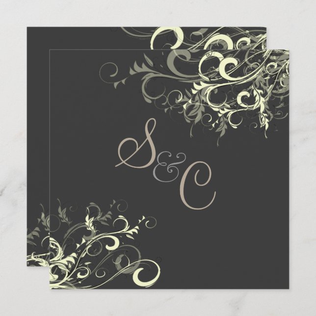 Convite PixDezines espirls+grafite (Frente/Verso)