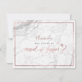 Convite PixDezines Falso Rosa Dourado Você Será a Dama de 