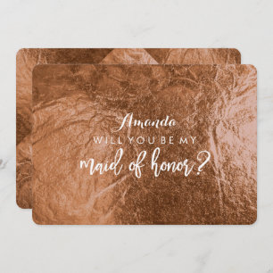 Convite PixDezines Faux Copper Vai Ser Maid