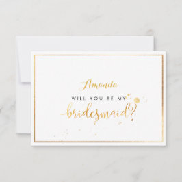 Convite PixDezines Faux Dourado Você Será Minha Porta-Voz
