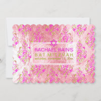 PixDezines faux foil/tunis damask bat mitzvah