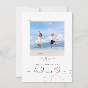 Convite PixDezines Faux Glitter Você Vai... Bridesman