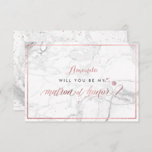 Convite PixDezines Faux Rosa Dourado Matão de Honra