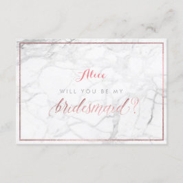 Convite PixDezines Faux Rosa Dourado Você Será..Bridesmaid