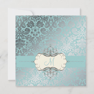 Convite PixDezines FAUX SILVER DESIRE/DIY background/lemon