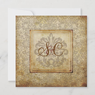 Convite PixDezines Fidora, Vintage Damask