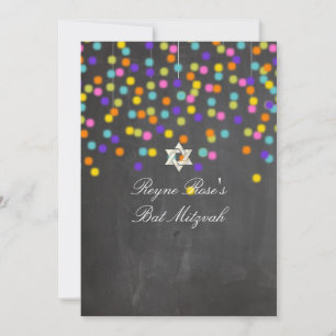 Convite PixDezines fiesta+chalkboard/bat mitzvah
