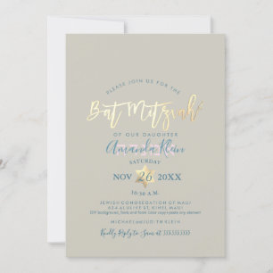 Convite PixDezines Floral Watercolor Bat Mitzvah