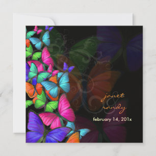 Convite PixDezines Fluttering By/Neon color/background
