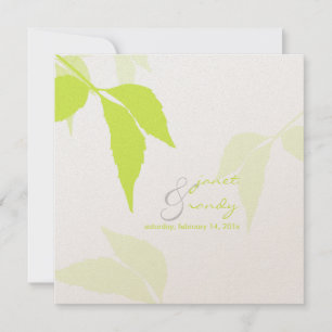 Convite PixDezines folhagem verde/cor de fundo DIY