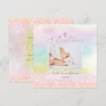 PixDezines Glitter de Algodão Doce, Batismo Menina