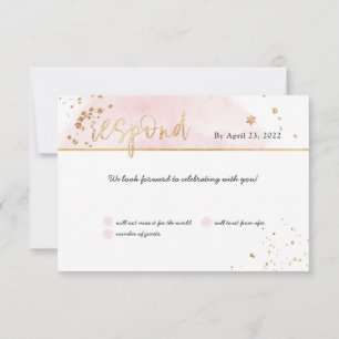 Convite PixDezines H2 Blush Cotton Candy Mitzvah RSVP