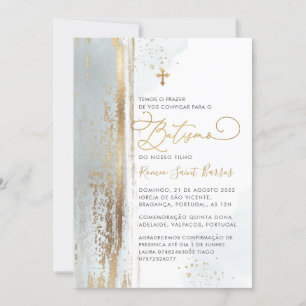 Convite PixDezines H2 Dusty Batismo Azul