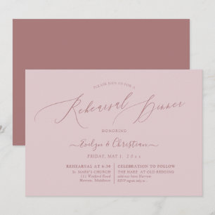 Convite PixDezines Jantar de Ensaios Minimalista Rosa Empo