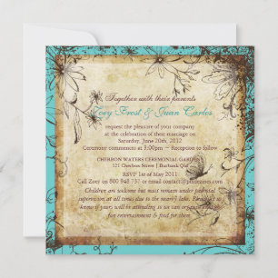 Convite PixDezines Jardim Secreto Vintage, casamento de ou