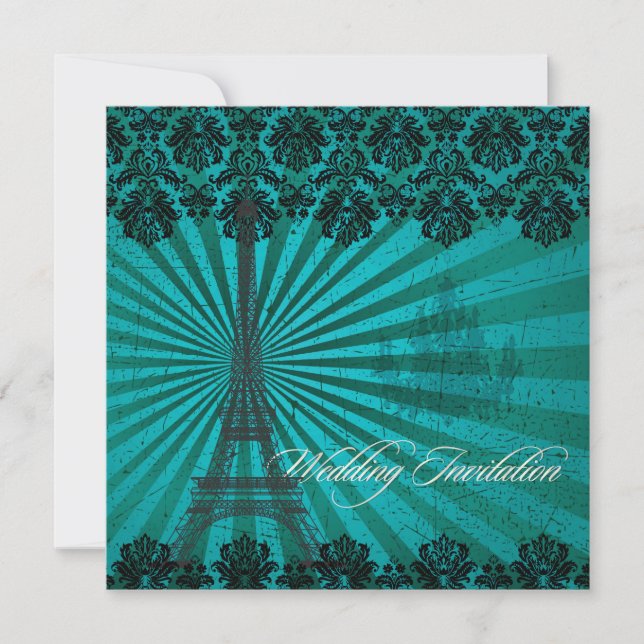 Convite PixDezines la tour eiffel/paris (Frente)